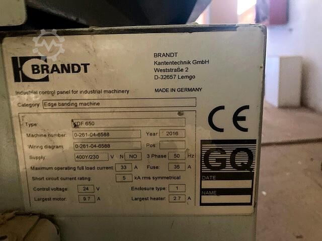 Olepička hrán + automatický spätný pás BRANDT KDF 650 + HOMAG TFU 140