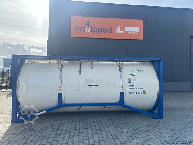 Tank kontejner Welfit Oddy 20FT ISO, 23.820L / 1-COMP.  / IMO 1 / valid 5Y...