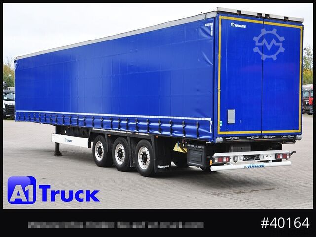 Semi-reboque aberto com lona KRONE Tautliner, Lenkachse, Coimulde, Ice Protect, TÜV 09/2026