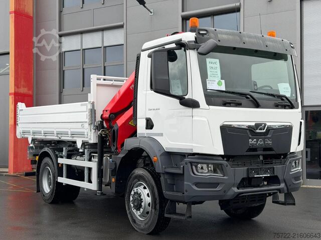 3-sided tipper MAN TGM 18.320 4x4 3-Seiten Krankipper PALFINGER
