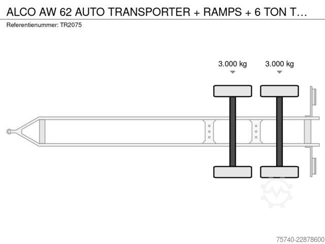 汽车运输货车 ALCO AW 62 AUTO TRANSPORTER + RAMPS + 6 TON
