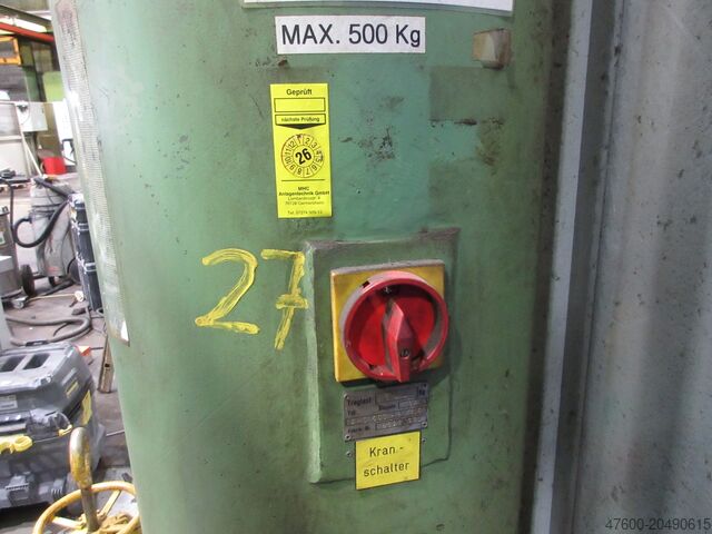 Crane arm Zasche Demag Kran Drehkran Hallenkran ZHD 500-8 500Kg L 8m Demag PK Kettenzug