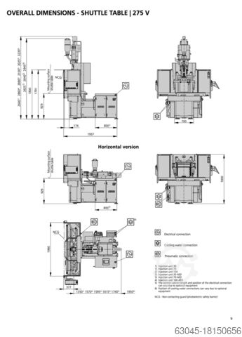 2020 Arburg 275 V 250-70 Tolóasztalos függőleges fröccsöntőgép Arburg 275 V 250-70 Schiebetisch