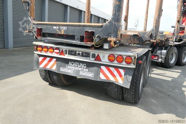 Kamion za izvlačenje drveta MAN 26.540 TGX 6x4, Kombizug, Huttner LNZK 20