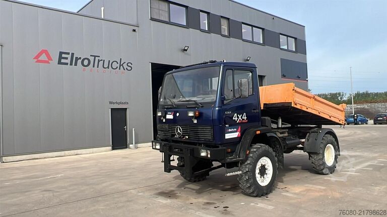 Tipper 3 côtés Mercedes-Benz SK 1317 (4X4 / LAMES / AUXILAIRY / HELPER / MAN...