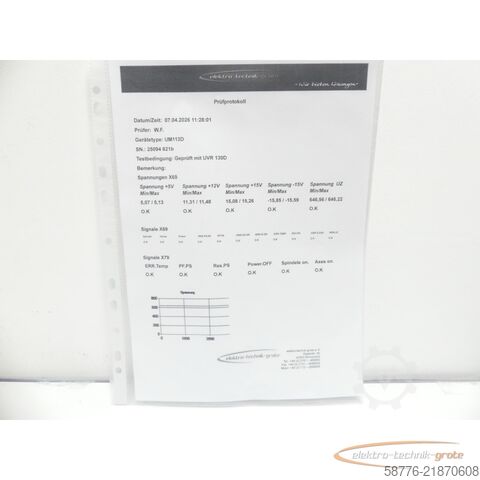 Komponent Heidenhain UM 113D ID 518 703-01 SN 25094821B - generalüberholt mit 3 Mon. Gwl.