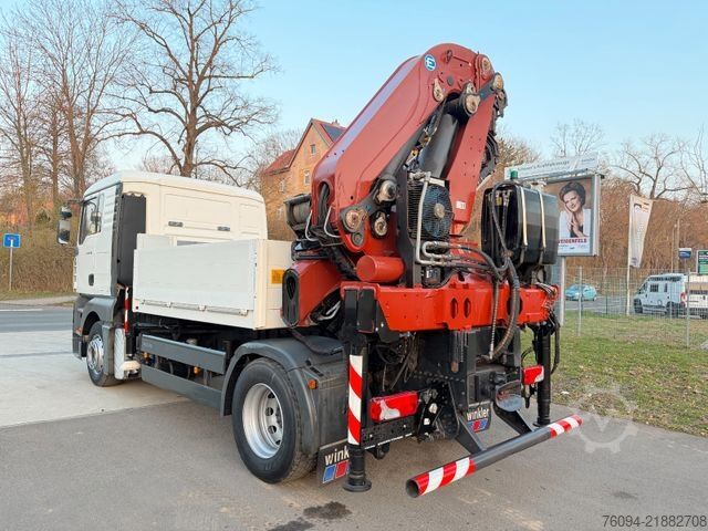 LKW mit Pritsche (offen) MAN TGA 18.350 4x2 Pritsche KRAN 26m FUNK Seilwinde