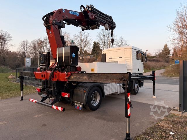 LKW mit Pritsche (offen) MAN TGA 18.350 4x2 Pritsche KRAN 26m FUNK Seilwinde