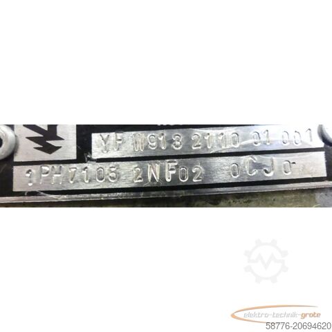  Siemens 1PH7105-2NF02-0CJ0 Kompakt-Asynchronmotor SN YFW913211001001