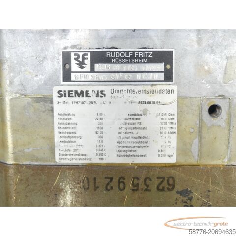Siemens 1PH7107-2NF02-0BC0 Kompakt-Asynchronmotor SN:YF8829661801