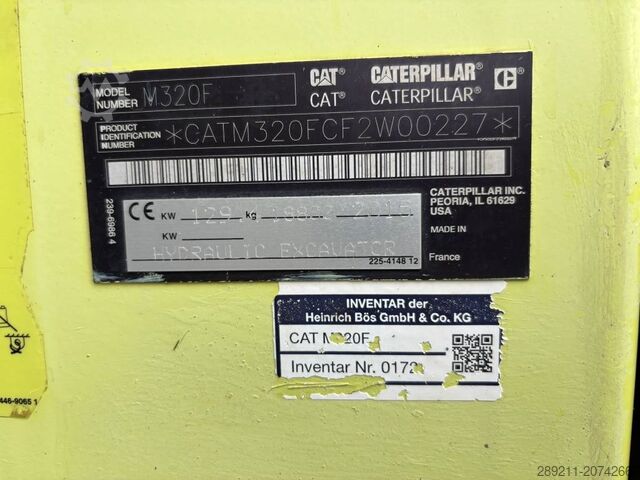 Колесный экскаватор CAT M 320 F