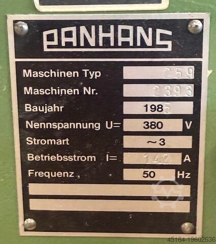 Freesmachine met draaibare as Panhanse 259