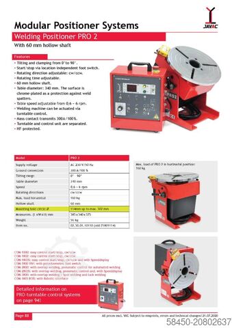 Welding tractor Javac - Lasmanipulatoren PRO 1 - PRO 2 - PRO 3 - PRO 4