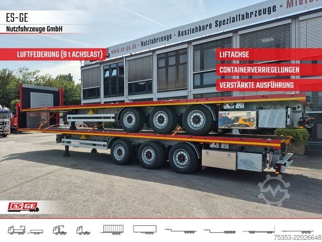 Munkaállvány félpótkocsi ES-GE 3-Achs Sattelanhänger - Rungen + CV