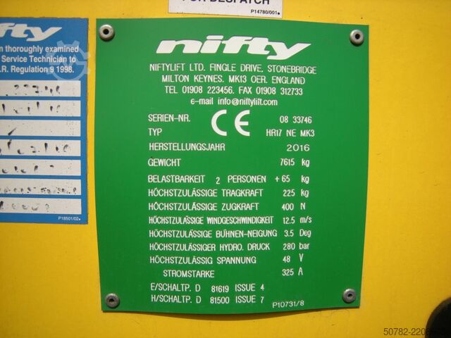  Niftylift Lift HR17 NE MK3 (ID3746)