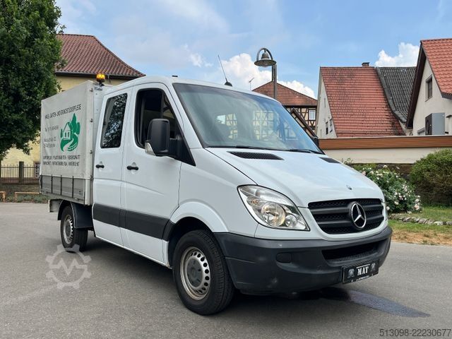 Curtain sider van MERCEDES-BENZ SPRINTER DoKa PRITSCHE+PLANE HECKA. TEMP KLIMA
