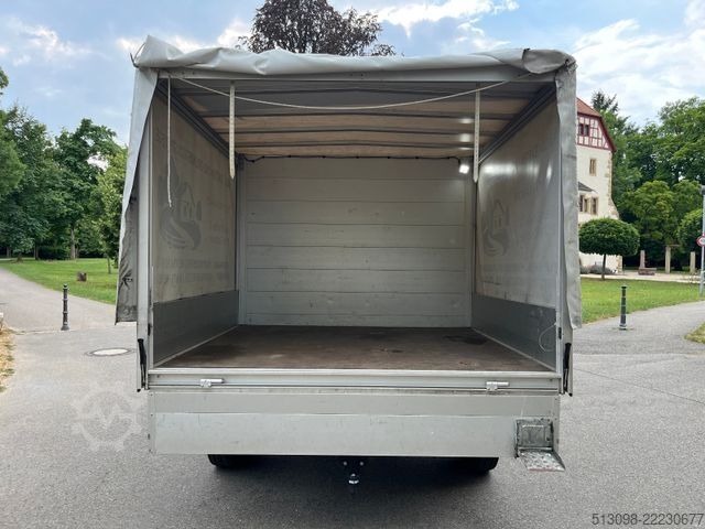 Curtain sider van MERCEDES-BENZ SPRINTER DoKa PRITSCHE+PLANE HECKA. TEMP KLIMA