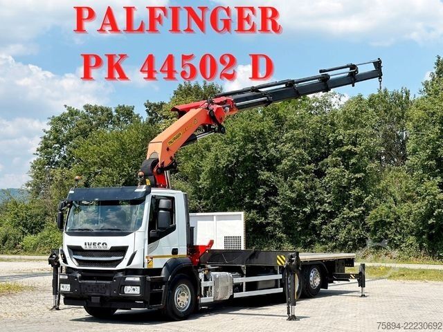 Grúa montada en camión IVECO Stralis 460 PRITSCHE 6,65m +KRAN +FUNK