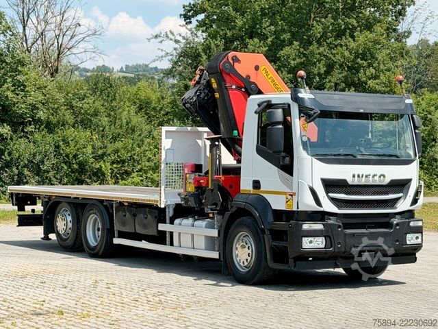 Grúa montada en camión IVECO Stralis 460 PRITSCHE 6,65m +KRAN +FUNK