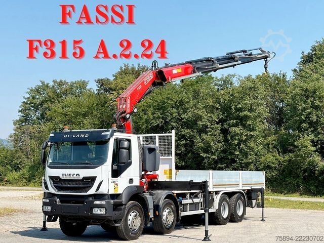 Grúa montada en camión IVECO TRAKKER 450*PRITSCHE 7,60*KRAN/FUNK*8x4