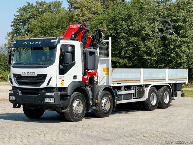 Grúa montada en camión IVECO TRAKKER 450*PRITSCHE 7,60*KRAN/FUNK*8x4