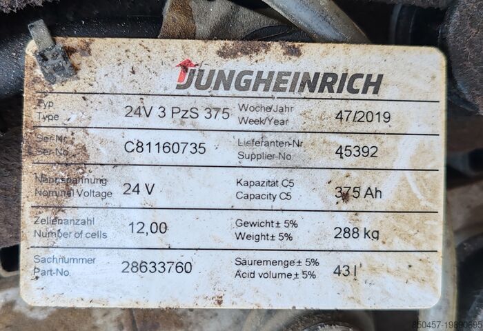 Pallet Stackers Jungheinrich ERD 220 2m/5072mh/2019y