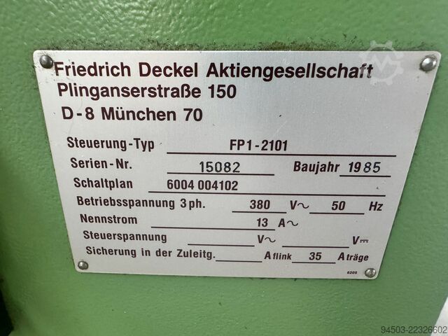 Takım freze makinesi DECKEL FP1 Aktiv