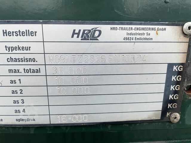 Раздвижные брезентовые навесы Hrd NTZ 2-Axle City / Steering / Kooiaap / Liftaxle...