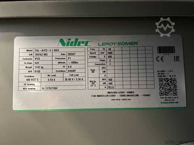  Iveco CR13TE6 - 550 kVA Generator - DPX-19797
