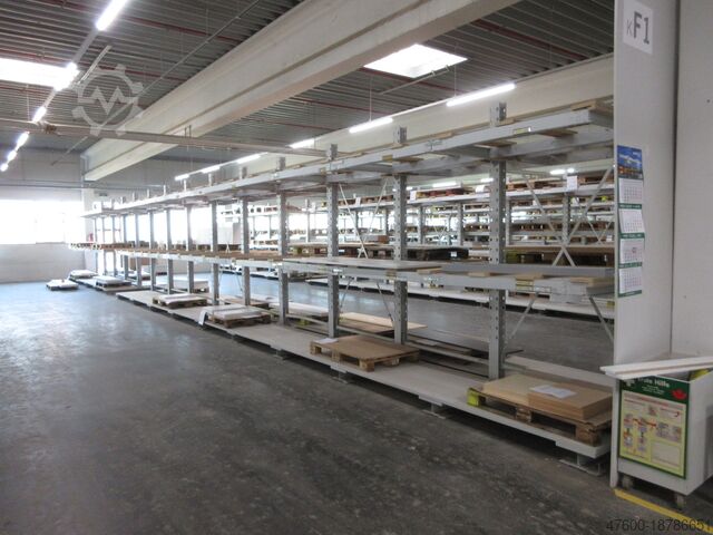 Cantilever rack OHRA - Kragarmregal Langgutregal L 21m 15 Ständer IPB 120 + 60 Kragarme IPE100