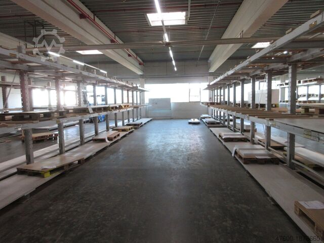 Cantilever rack OHRA - Kragarmregal Langgutregal L 21m 15 Ständer IPB 120 + 60 Kragarme IPE100
