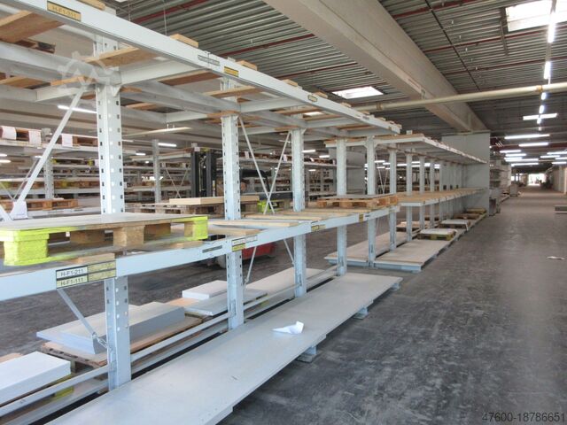 Cantilever rack OHRA - Kragarmregal Langgutregal L 21m 15 Ständer IPB 120 + 60 Kragarme IPE100