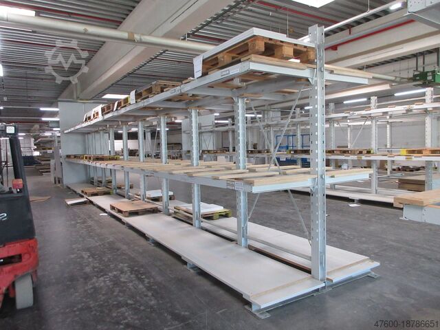 Cantilever rack OHRA - Kragarmregal Langgutregal L 21m 15 Ständer IPB 120 + 60 Kragarme IPE100