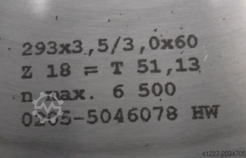 Zāģa asmens AKE Ø 293 x 3,5/3,0 x 60
