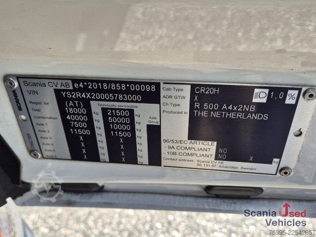 Standardni tegljač Scania R 500 A4x2NB FULL AIR Hydraulik !!