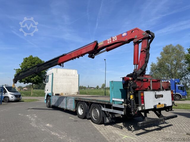 Flatbed DAF XF105.410 Platform / HMF 2220 Crane + Remote / ...
