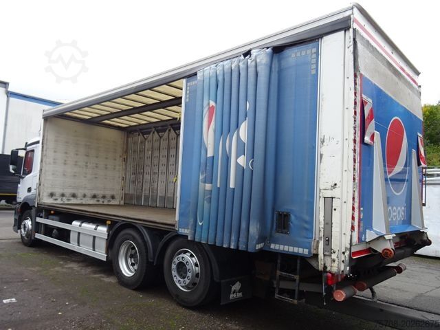 Flatbed truck with tarp MERCEDES-BENZ 2540 Antos*SafeServer*38 Pal.*2x 2,5 to LBW*Ret.