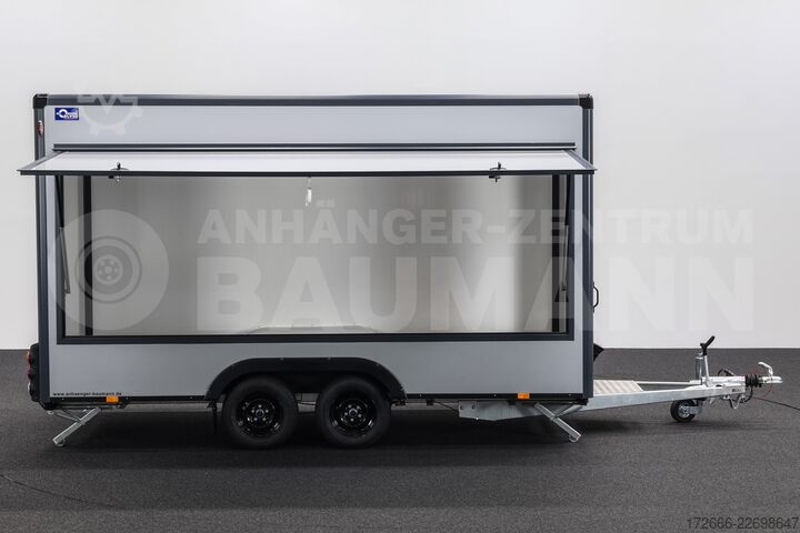  Blyss HB20421HT | PREMIUM AERO | GRAU 420X200X230CM 2000KG VERKAUFSANHÄNGER