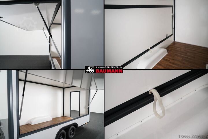  Blyss HB20421HT | PREMIUM AERO | GRAU 420X200X230CM 2000KG VERKAUFSANHÄNGER