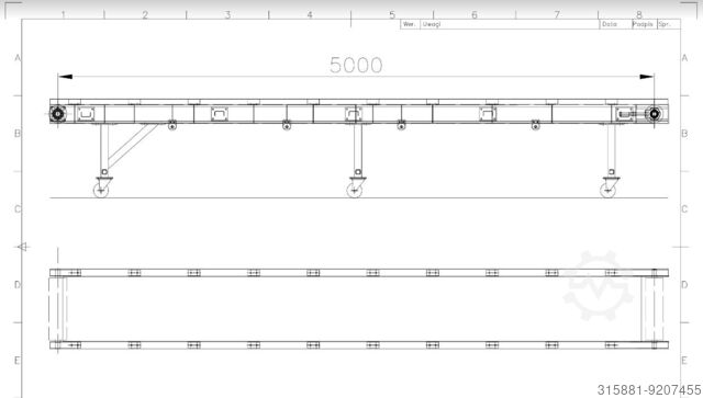 conveyor belt 5000 x 544 mm 