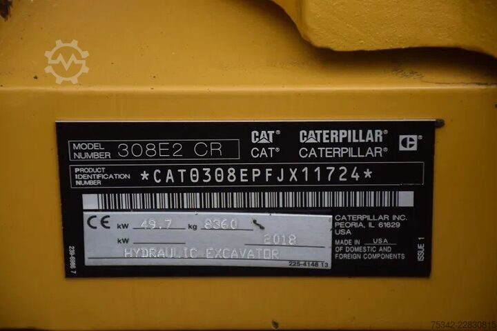 Mini excavator Caterpillar 308 E2CR - CW10 - snelwisselsysteem – extra fun...