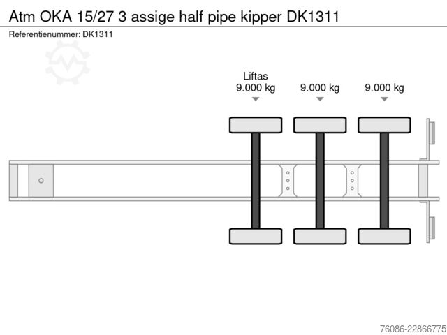 Ribaltabile Atm OKA 15/27 3 assige half pipe kipper