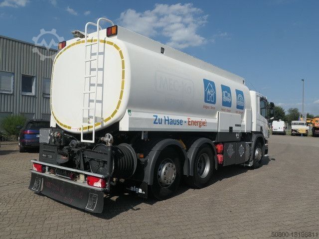 Tankbil SCANIA P 320 6x2, Lindner & Fischer, 19m³, 3 Kammern