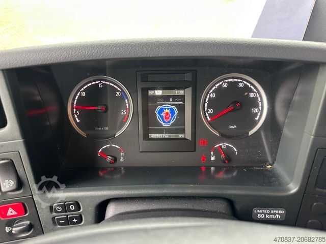 Truk bak datar dengan terpal SCANIA G 280 / LBW / Pritsche 7,3 m / 1 x Liege