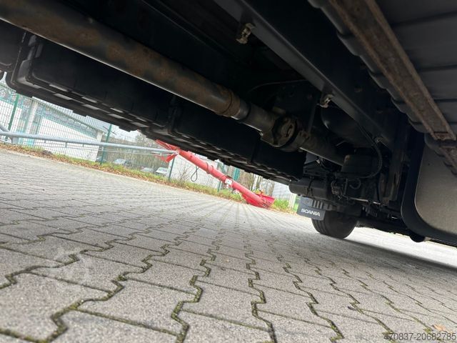 Kamion s ravnom platformom i ceradom SCANIA G 280 / LBW / Pritsche 7,3 m / 1 x Liege