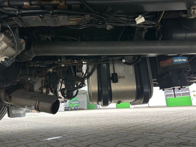 Truk bak datar dengan terpal SCANIA G 280 / LBW / Pritsche 7,3 m / 1 x Liege