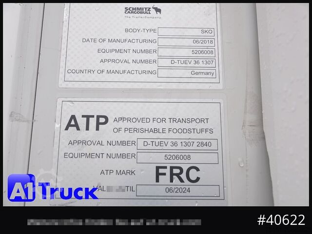 Frigorifik yarı römork SCHMITZ SKO FP45, Blumenbreite, Carrier 1950.