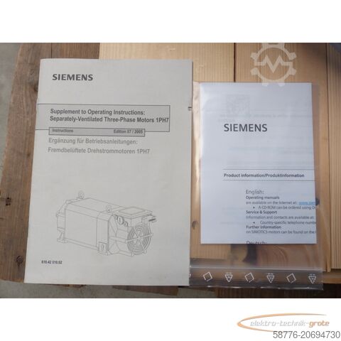 Siemens 1PH7133-7QD32-0CB3 Asynchronmotor SN: YFF7619411201001 - ! -