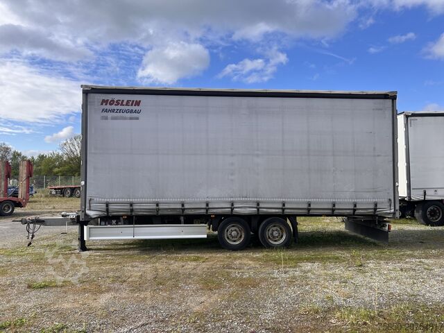 Open trailer with tarp Möslein TPF 11-D Schwebheim Tandem- Planenanhänger Durchladen