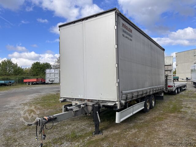 Open trailer with tarp Möslein TPF 11-D Schwebheim Tandem- Planenanhänger Durchladen
